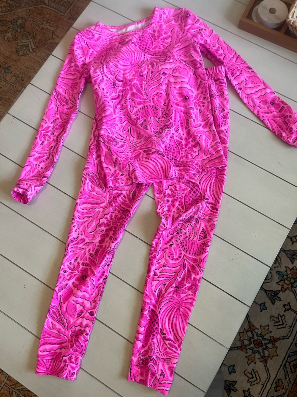 Lilly Pulitzer Pink Paisley-Print Long Sleeve Pajama Set